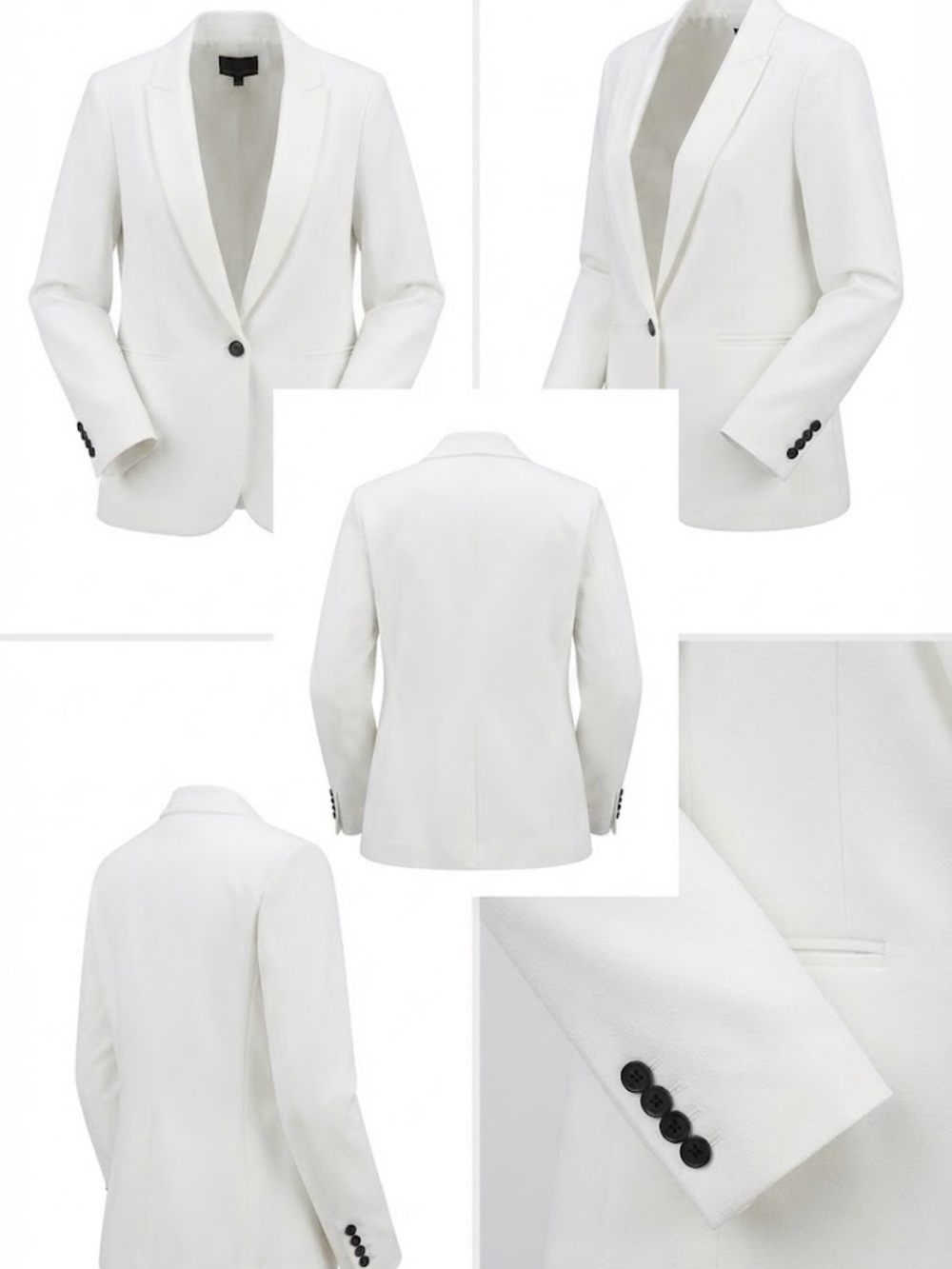 J. Crew Bi- Stretch White Single-Button Blazer Jacket Size 10 - Picture 6 of 12